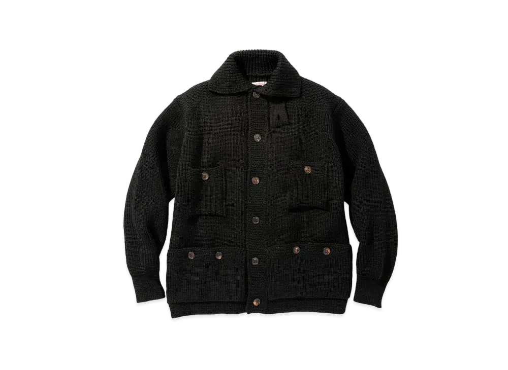 THE REAL McCOY'S Double Diamond Heavy Gauge Sweater "Black"