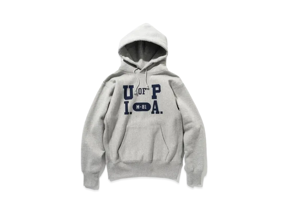 THE REAL McCOY'S Hooded Sweatshirt / U Of P "Medium Grey"