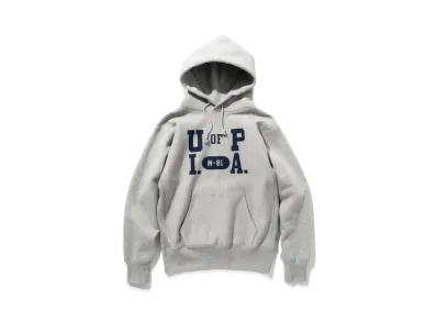 THE REAL McCOY'S Hooded Sweatshirt / U Of P "Medium Grey"