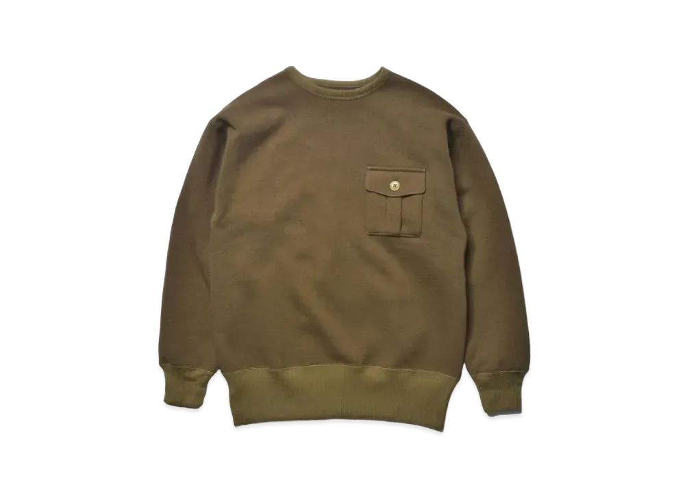 THE REAL McCOY'S Military Pocket Sweatshirt "Olive"