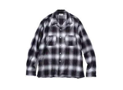 THE REAL McCOY'S Shadow Check Rayon Shirt "Silver Grey"