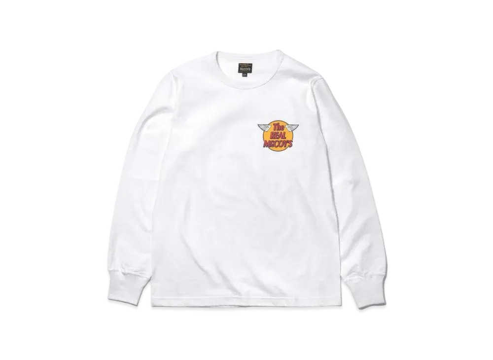 THE REAL McCOY'S Logo Tee L/S "White"