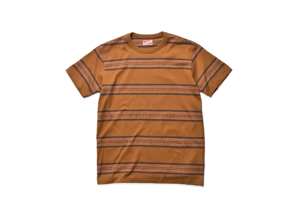 THE REAL McCOY'S Jacquard Stripe Tee "Mustard"