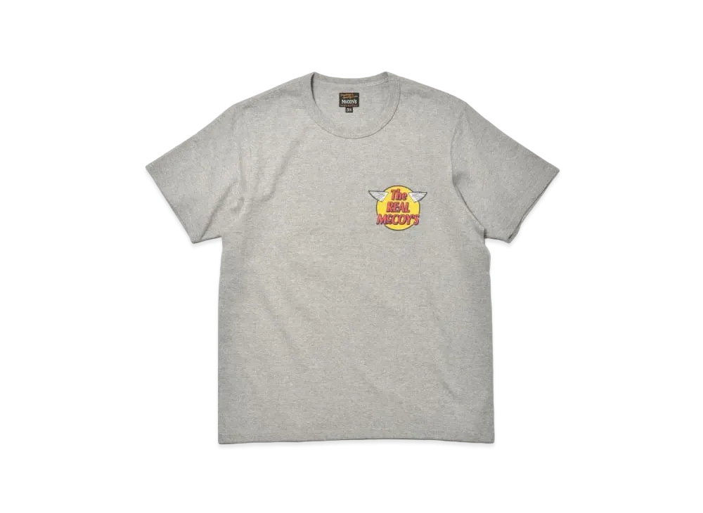 THE REAL McCOY'S Logo Tee S/S "Grey"