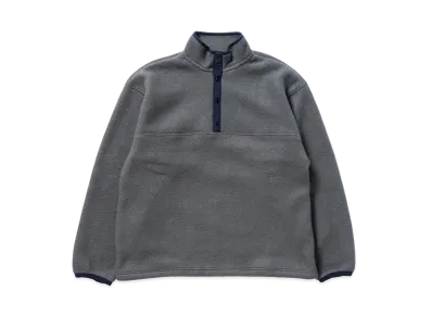 THE REAL McCOY'S Snap Front Pull-Over Fleece "Grey"