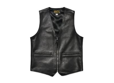 THE REAL McCOY'S Buco Leather Vest "Black"