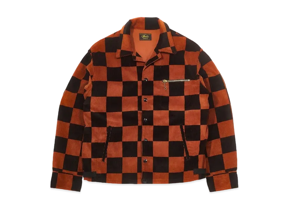 THE REAL McCOY'S Buco Checkered Corduroy Jacket "Orange Black"