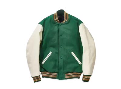 THE REAL McCOY'S Wool Varsity Jacket "Shamrock"