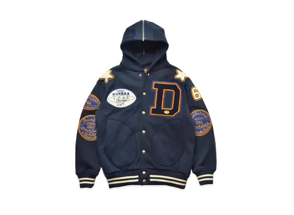 THE REAL McCOY'S Snap Button Hooded Sweatshirt / Dunbar "Blue"