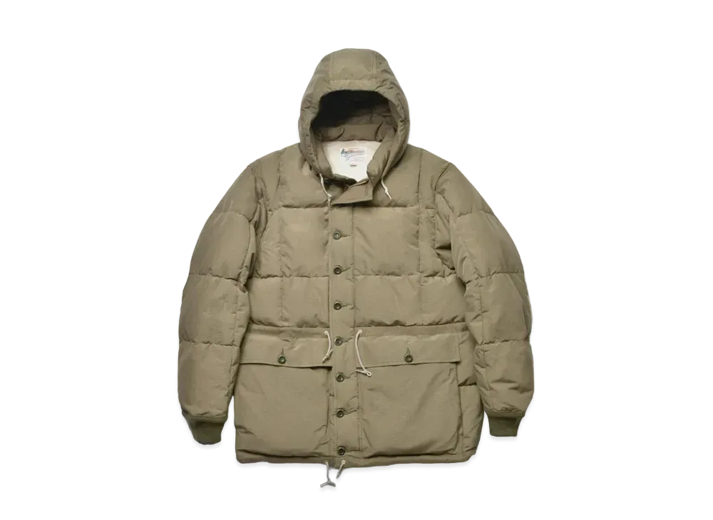 THE REAL McCOY'S Cotton/Nylon Hooded Down Jacket "Olive"