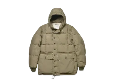 THE REAL McCOY'S Cotton/Nylon Hooded Down Jacket "Olive"
