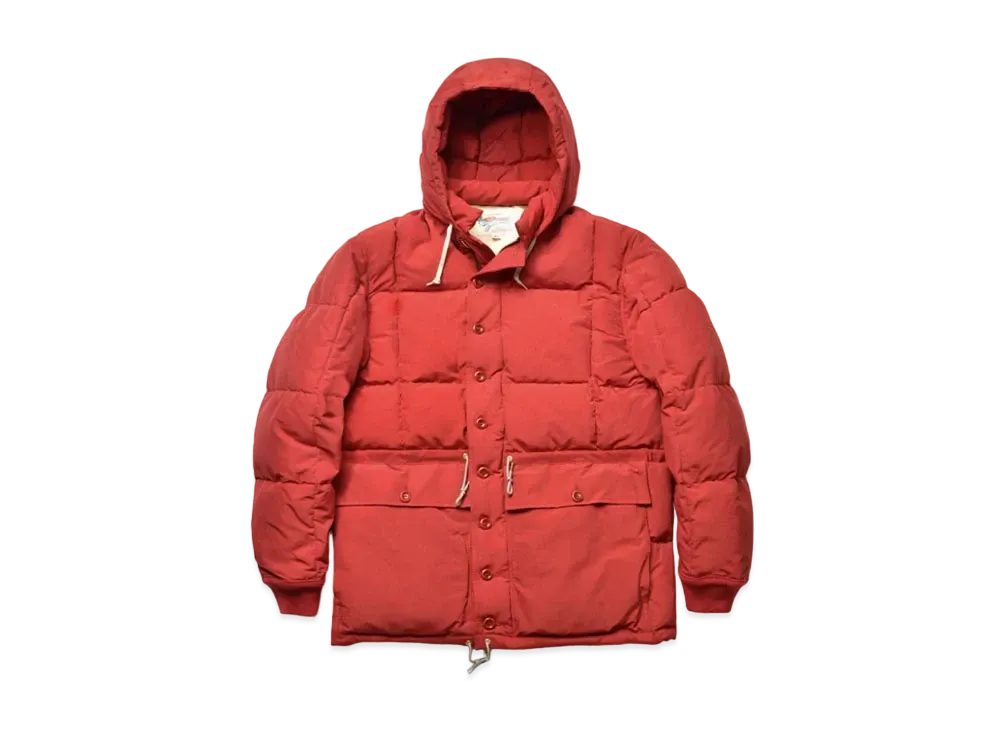 THE REAL McCOY'S Cotton/Nylon Hooded Down Jacket "Red"