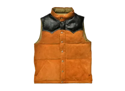 THE REAL McCOY'S Roughout Down Vest "Raw Sienna"