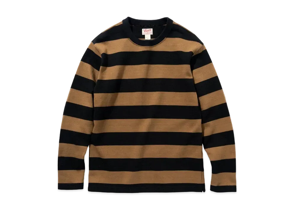 THE REAL McCOY'S Buco Stripe Racing Jersey "Brown"