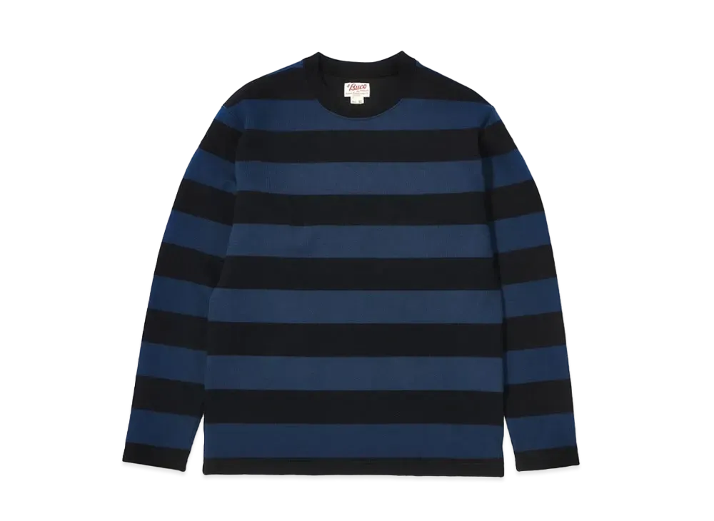 THE REAL McCOY'S Buco Stripe Racing Jersey "Black Blue"