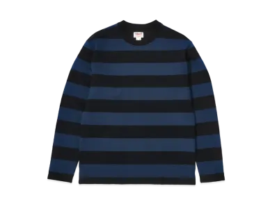 THE REAL McCOY'S Buco Stripe Racing Jersey "Black Blue"