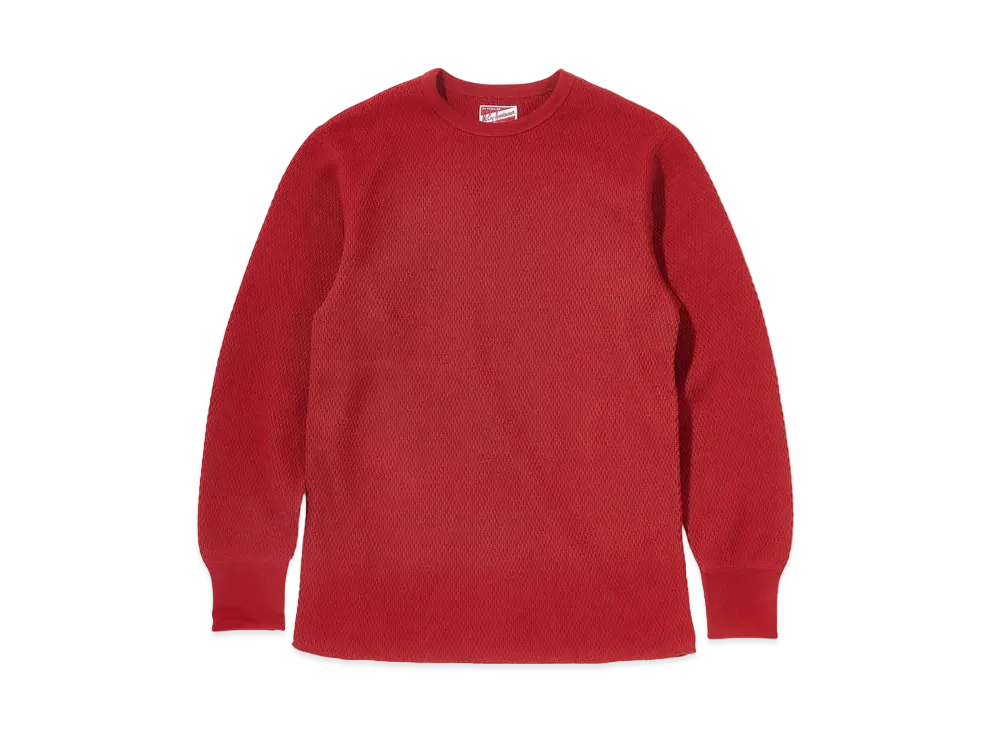 THE REAL McCOY'S Honeycomb Thermal Shirt "Brick Red"