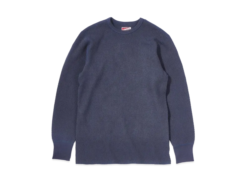 THE REAL McCOY'S Honeycomb Thermal Shirt "Ink Blue"