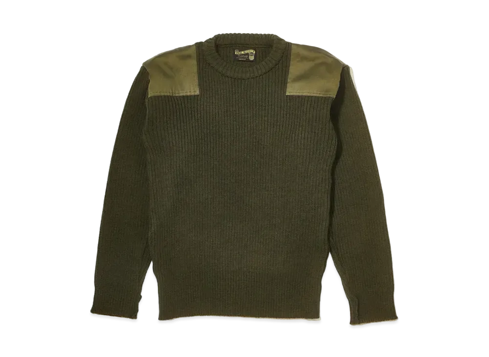 THE REAL McCOY'S Sweater, Service Wool "Olive"