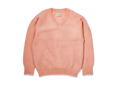 THE REAL McCOY'S Jm Mohair V-Neck Sweater "Flamingo"