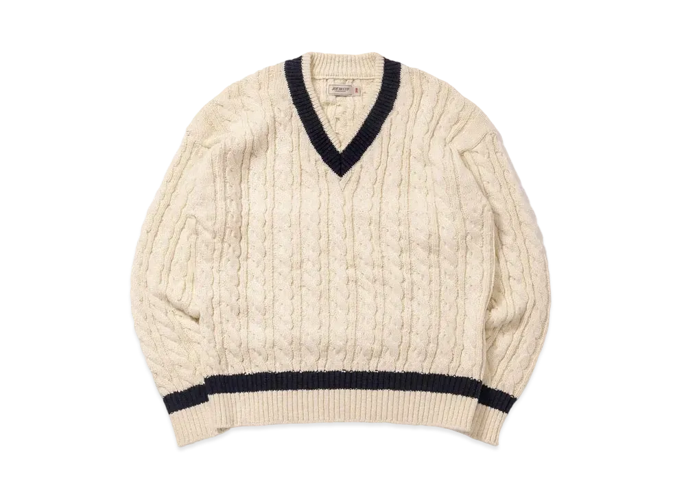 THE REAL McCOY'S Tilden Knit Sweater "Milk"