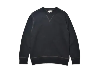 THE REAL McCOY'S 10 Oz. Loopwheel Crewneck Sweatshirt "Black"