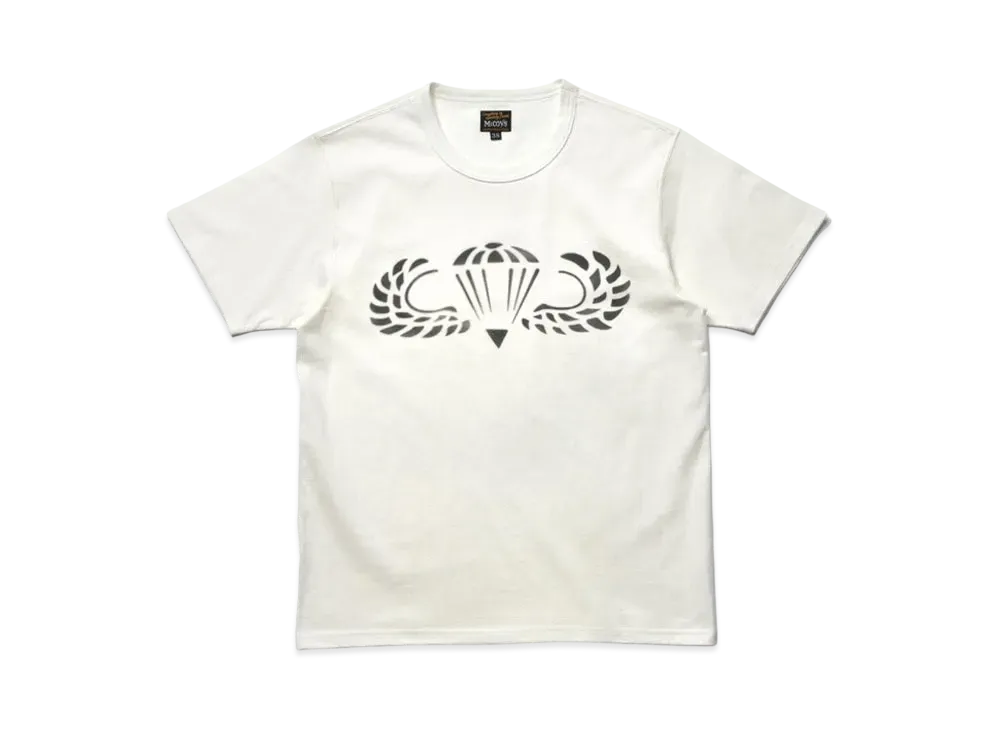 THE REAL McCOY'S Military Tee / Jump Wings "Milk"