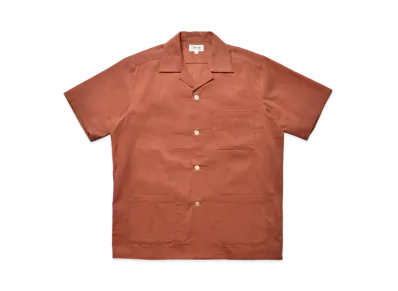 THE REAL McCOY'S Open Collar Resort S/S Shirt / Summer Corduroy "Salmon"