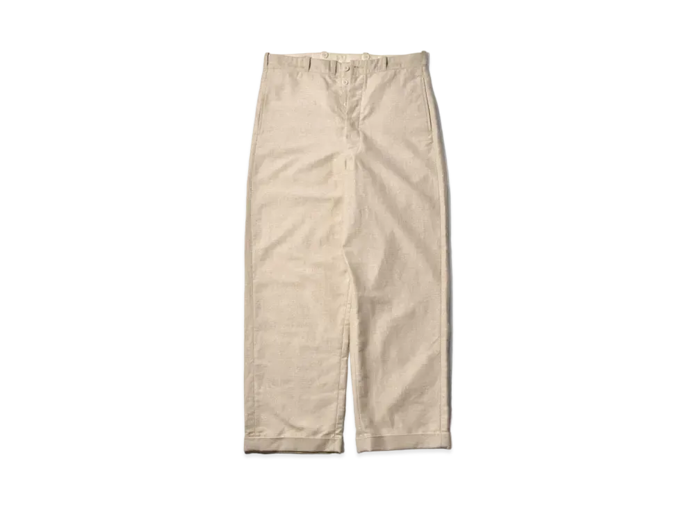 THE REAL McCOY'S Linen Atlier Trousers "Beige"