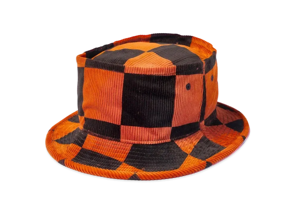 THE REAL McCOY'S Buco Corduroy Bucket Hat "Orange Black"