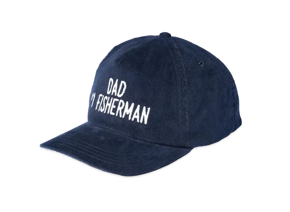 THE REAL McCOY'S Five Panel Corduroy Cap / #1 Fishing Dad "Navy"