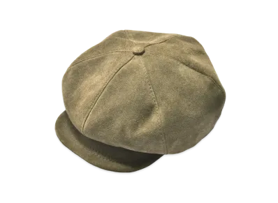 THE REAL McCOY'S 8Hu Leather Cap "Olive Brown"