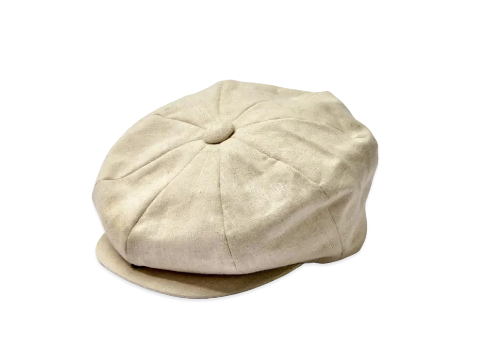 THE REAL McCOY'S Linen Newsboy Cap "Beige"