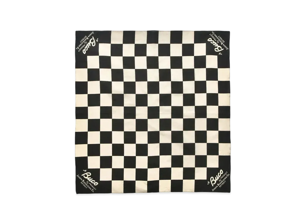 THE REAL McCOY'S Buco Rider'S Scarf / Checkered "White Black"