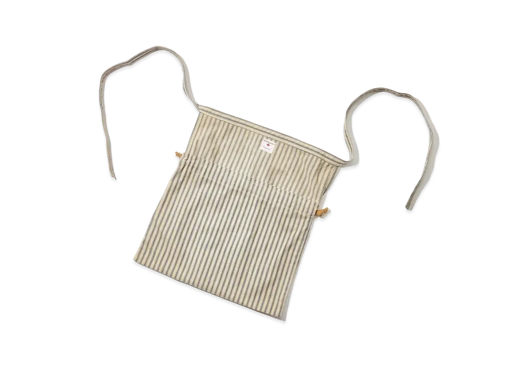 THE REAL McCOY'S Ticking Stripe Apron Bag "Ecru"