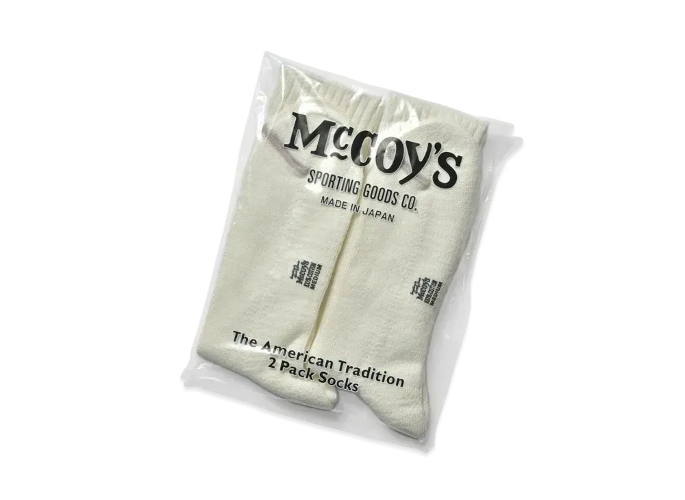 THE REAL McCOY'S Mccoy'S 2 Pcs Pack Socks "White"