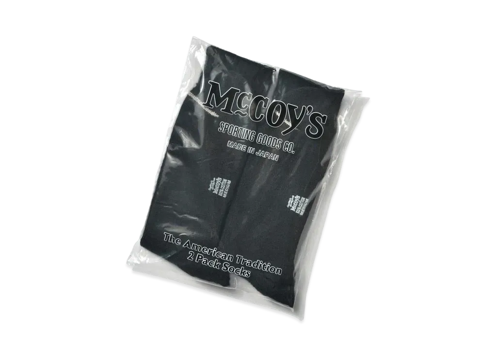THE REAL McCOY'S Mccoy'S 2 Pcs Pack Socks "Black"