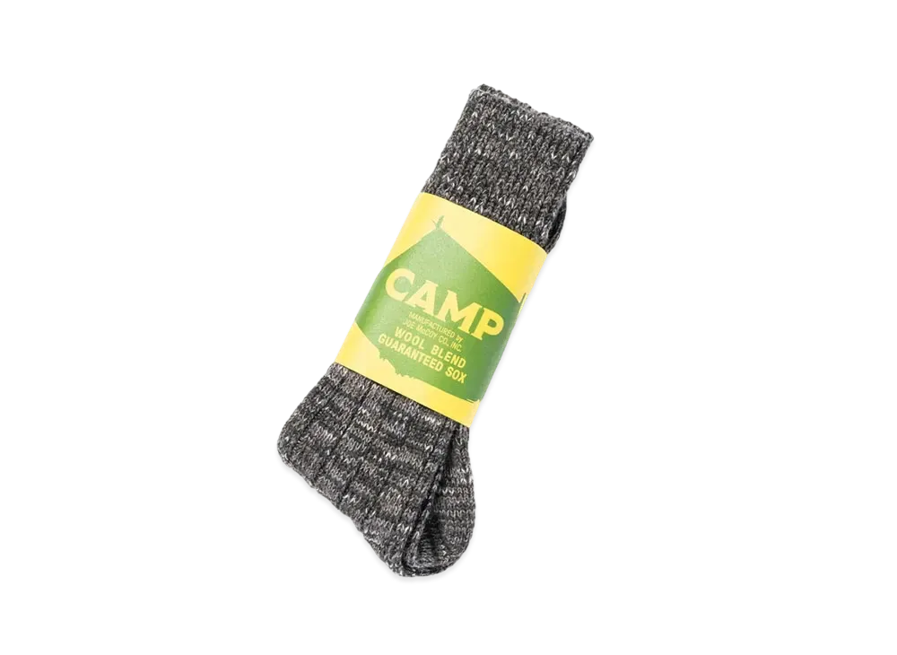 THE REAL McCOY'S Outdoor Wool Socks 'Camp' "Charcoal"