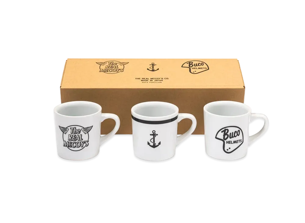 THE REAL McCOY'S Arita Porcelain Coffee Mug / 3 Set "White"