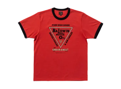 THE REAL McCOY'S Joe Mccoy Tee / Baldwin Motor Oil "ScarletxBlack"