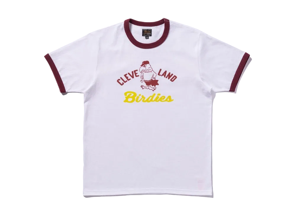 THE REAL McCOY'S Joe Mccoy Tee / Birdies "White x Burgundy"