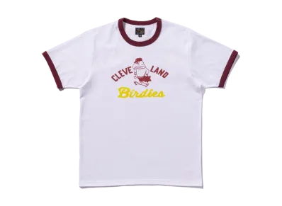 THE REAL McCOY'S Joe Mccoy Tee / Birdies "White x Burgundy"