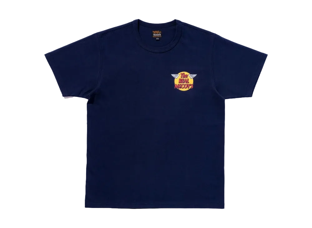 THE REAL McCOY'S The Real Mccoys Logo Tee S/S "Navy"