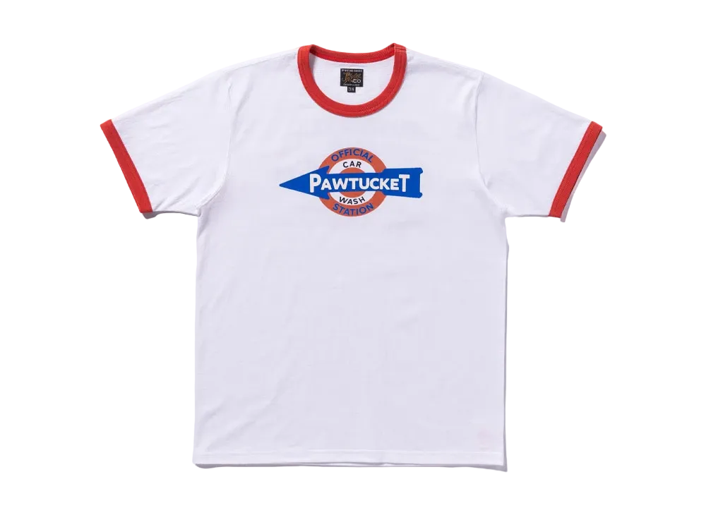 THE REAL McCOY'S Joe Mccoy Tee / Pawtucket Car Wash "White x Scarlet"