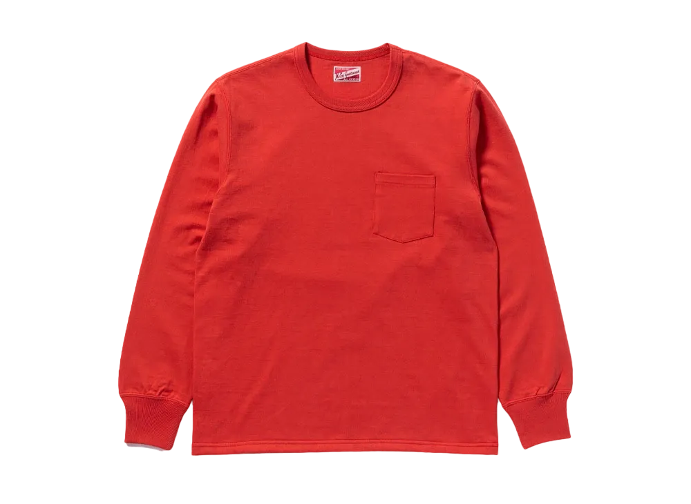 THE REAL McCOY'S Pocket Tee L/S "Scarlet"