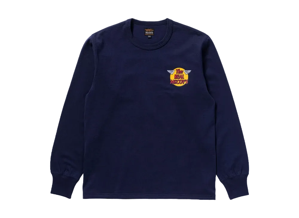 THE REAL McCOY'S Logo Tee L/S "Navy"