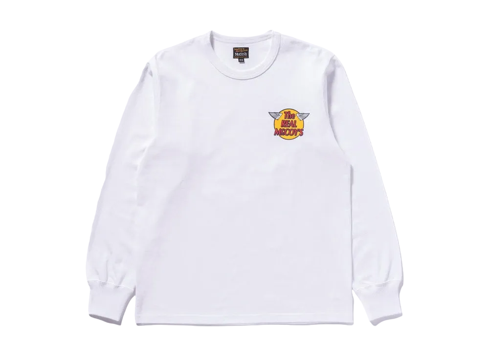 THE REAL McCOY'S Logo Tee L/S "White"
