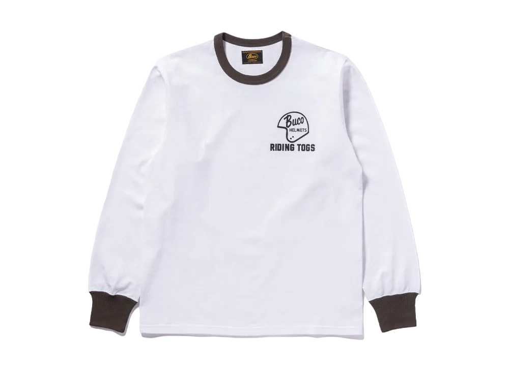 THE REAL McCOY'S Buco L/S Tee / Riding Togs "WhitexCharcoar"