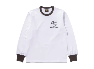 THE REAL McCOY'S Buco L/S Tee / Riding Togs "WhitexCharcoar"