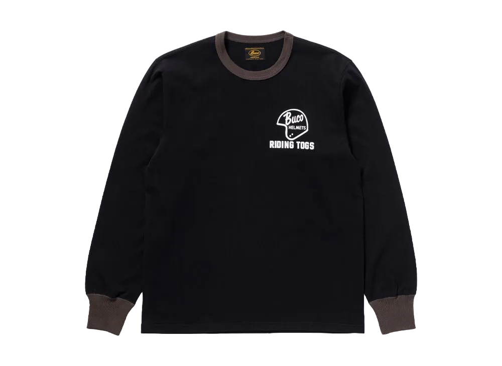THE REAL McCOY'S Buco L/S Tee / Riding Togs "BlackxCharcoar"